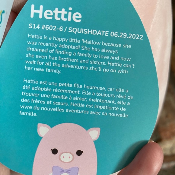 NWT Squishmallow Hettie 14” Pig - Picture 4 of 4